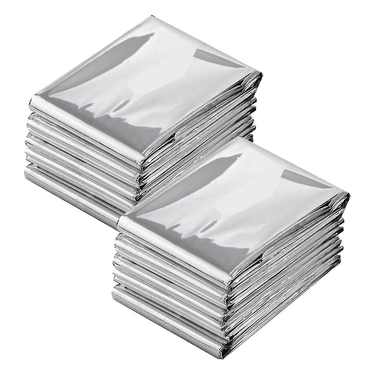 10pcs coperta di emergenza esterna impermeabile spazio tenda lamina coperta termica 130x210cm argento