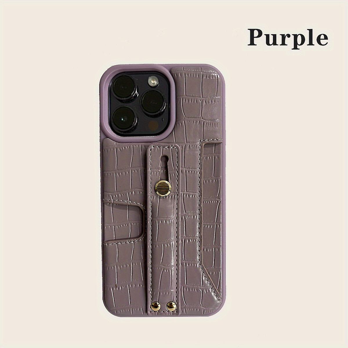 Suitable For Iphone 14pro Max Phone Case For Apple 11 Crocodile Protective Case Exquisite Pluggable Faux Leather Case With Stand Case