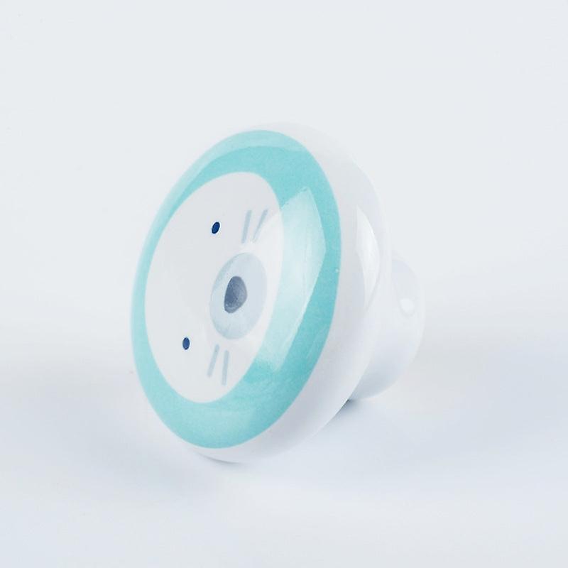 4PCs round Single Hole Handle Cute Colorful Kid Children Cartoon Ceramic Handle Drawer Handle