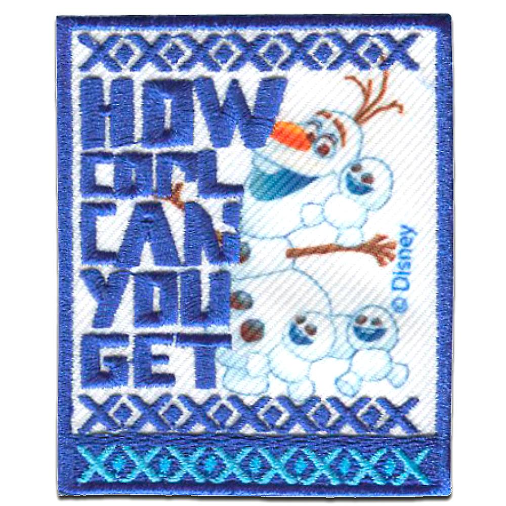 Patch / iron-on patch - Disney Frozen FROZEN "HOW COOL CAN YOU GET" - white - 5,7x7,2cm - Iron-on patches