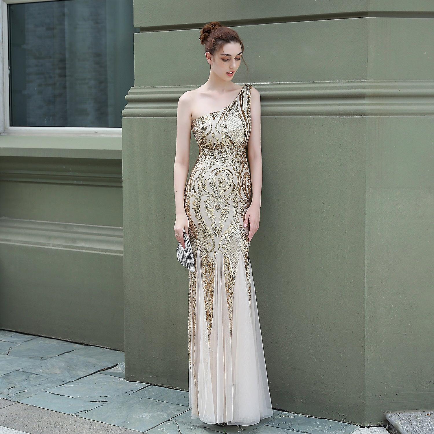 Party Evening Dress Sexy Long Section Was Thin Toast Bride
