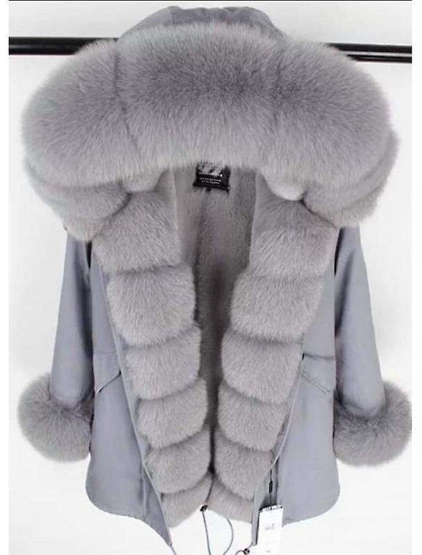 Parka jas grijs Vivanilla