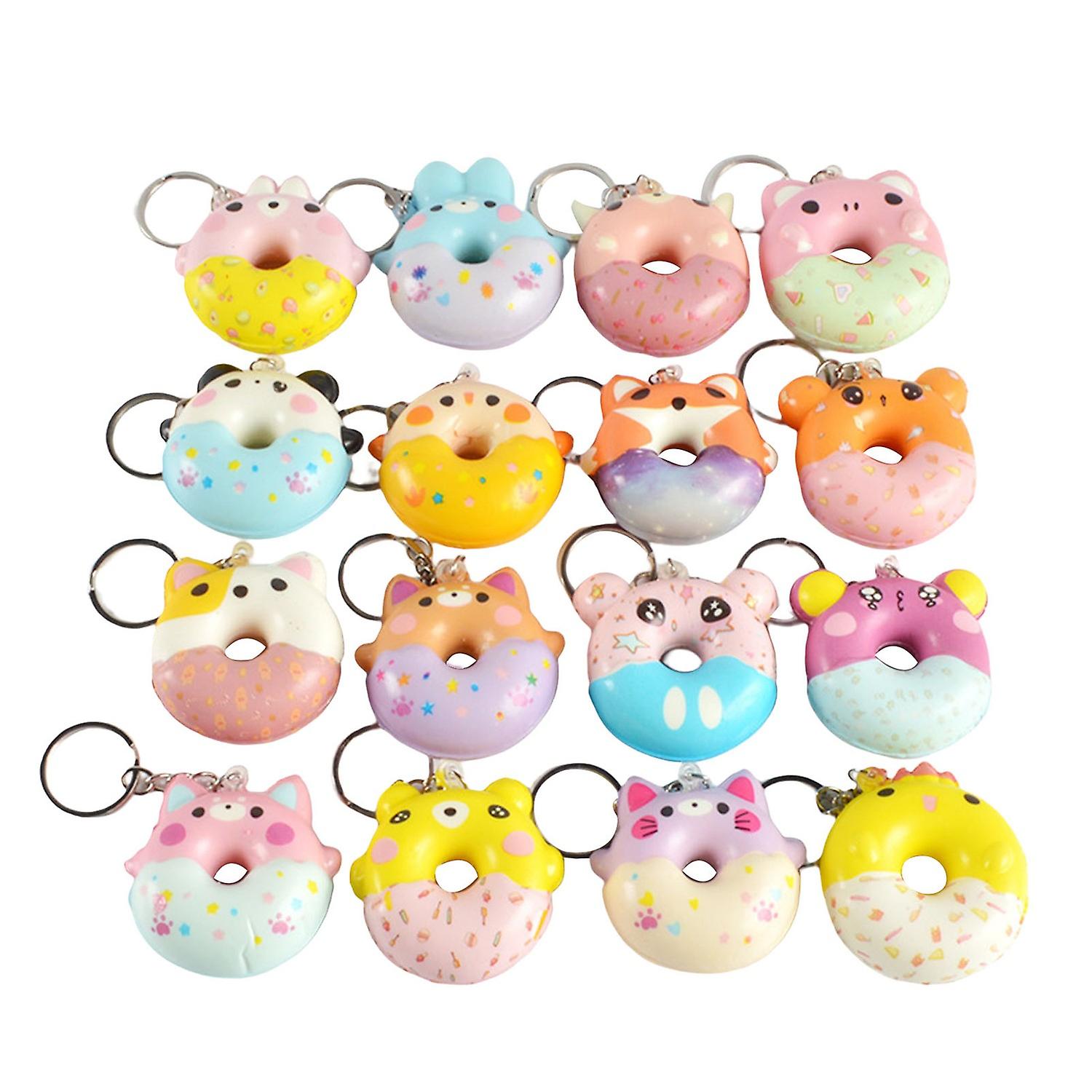 Key Holder Slow Rebound Cartoon Fadeless Multifunctional Vivid Decompression Vent Toy Portable Anima