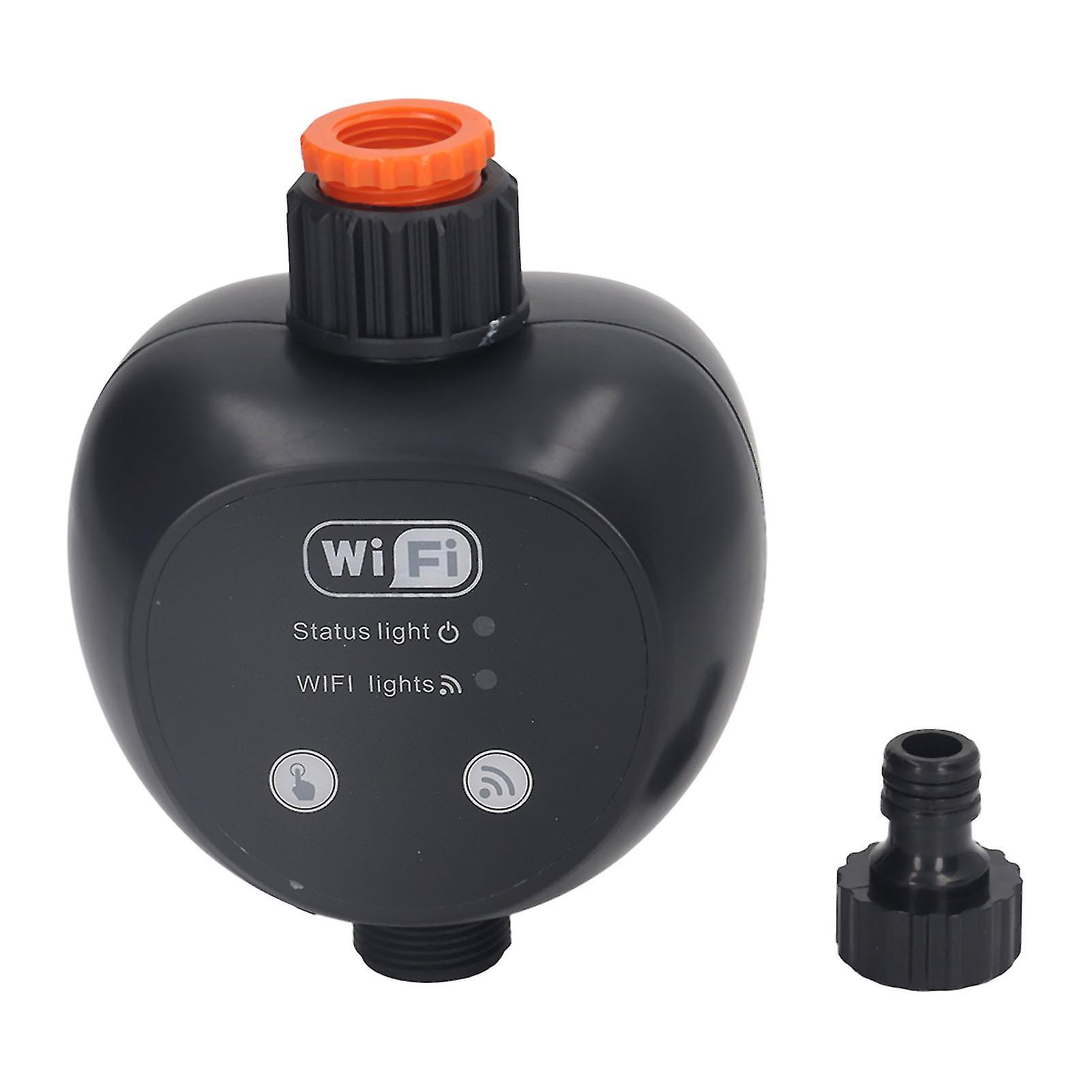 Automatic Watering Device Water Spray Sprinkler Timer WiFi Remote Control Smart Automatic Irrigation Controller for Garden Yard Lawn Black