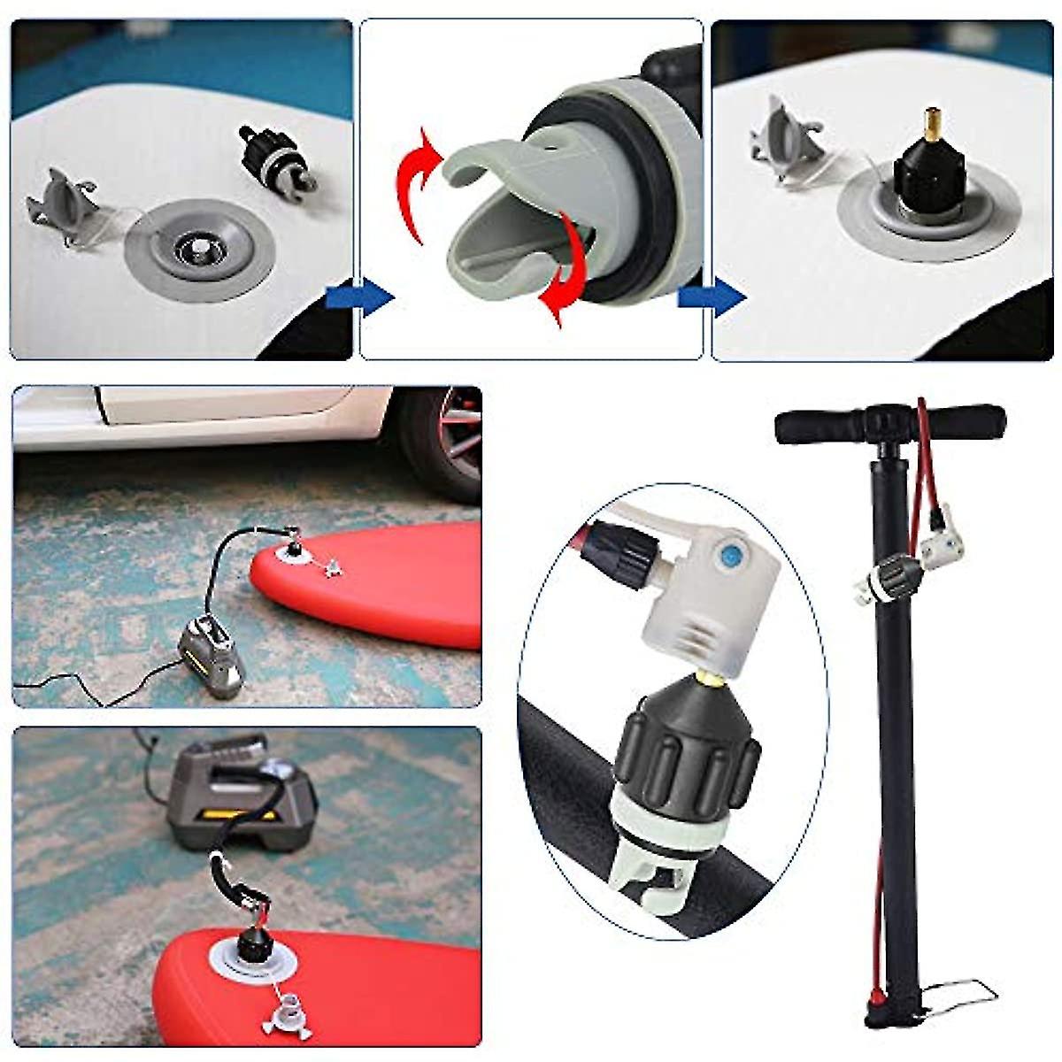 Adaptateur De Tuyau Pour Valve De Pompe à Air - Pour Bateau Gonflable, PVC Noir, Neuf