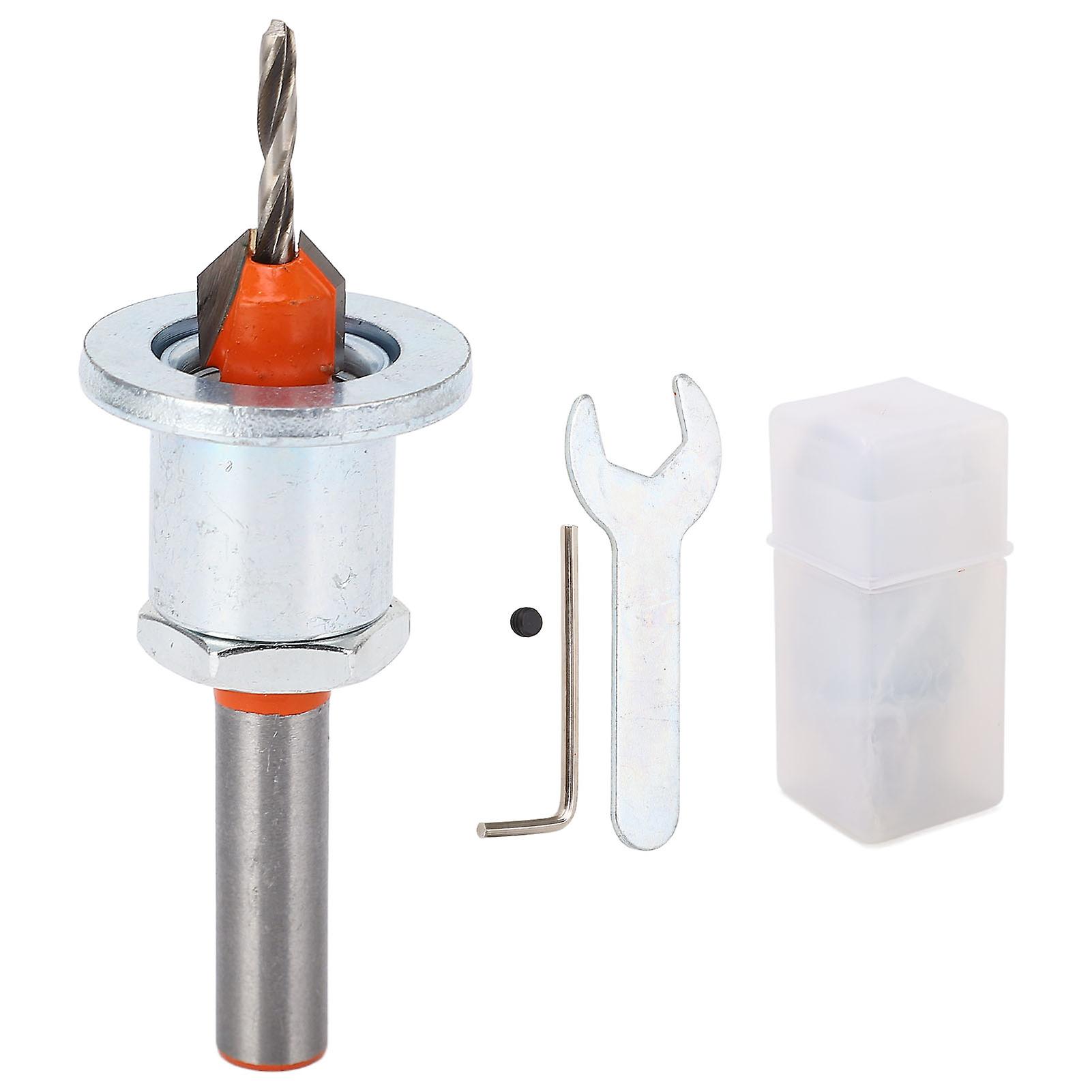 Countersink Bit Set Adjustable Depth Wood Counterbore Drill Bit for Flat and Plug Screws 8x10x2.8