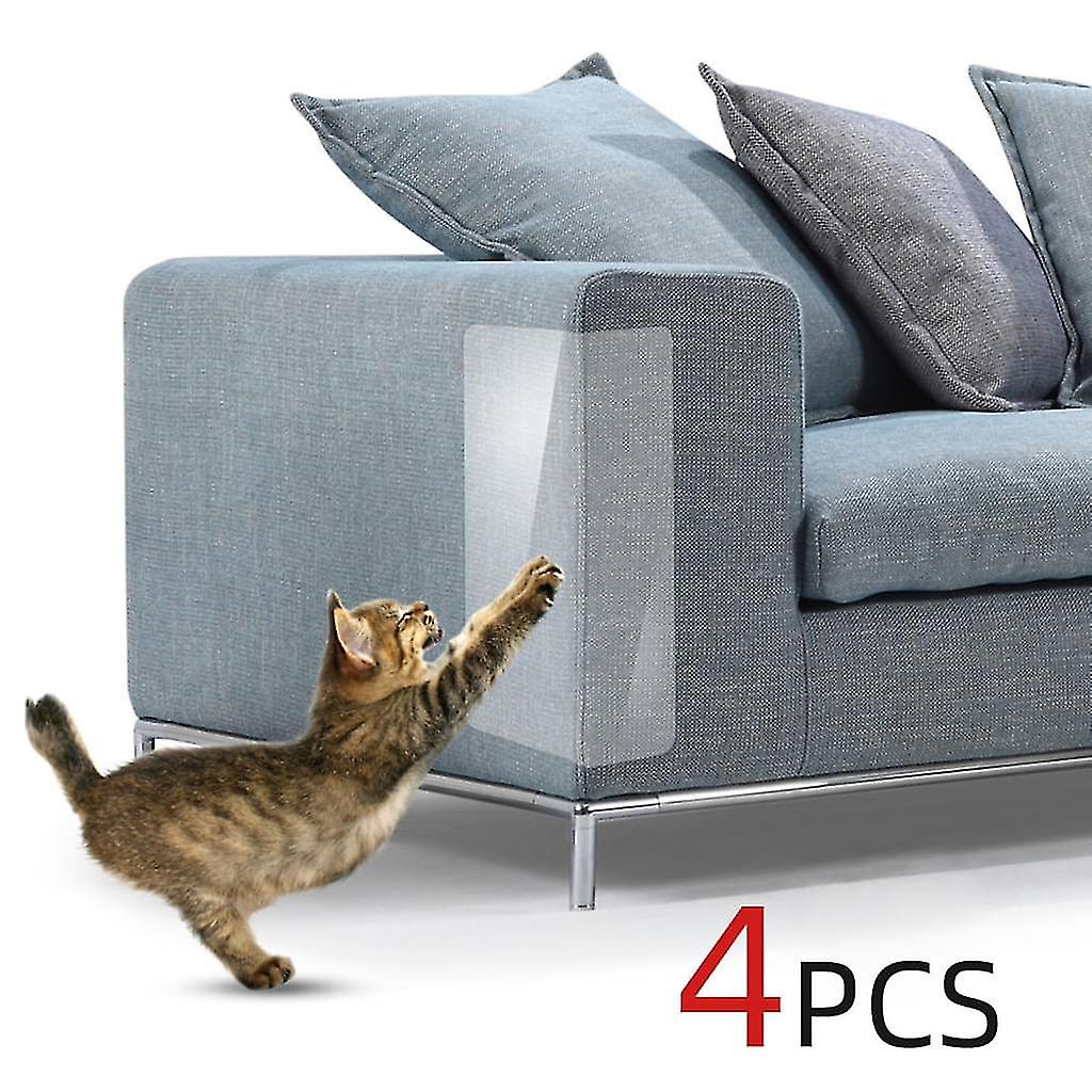 4pcs Cat Scratch Furniture Protector 39*14cm Cat Couch Protector, Clear