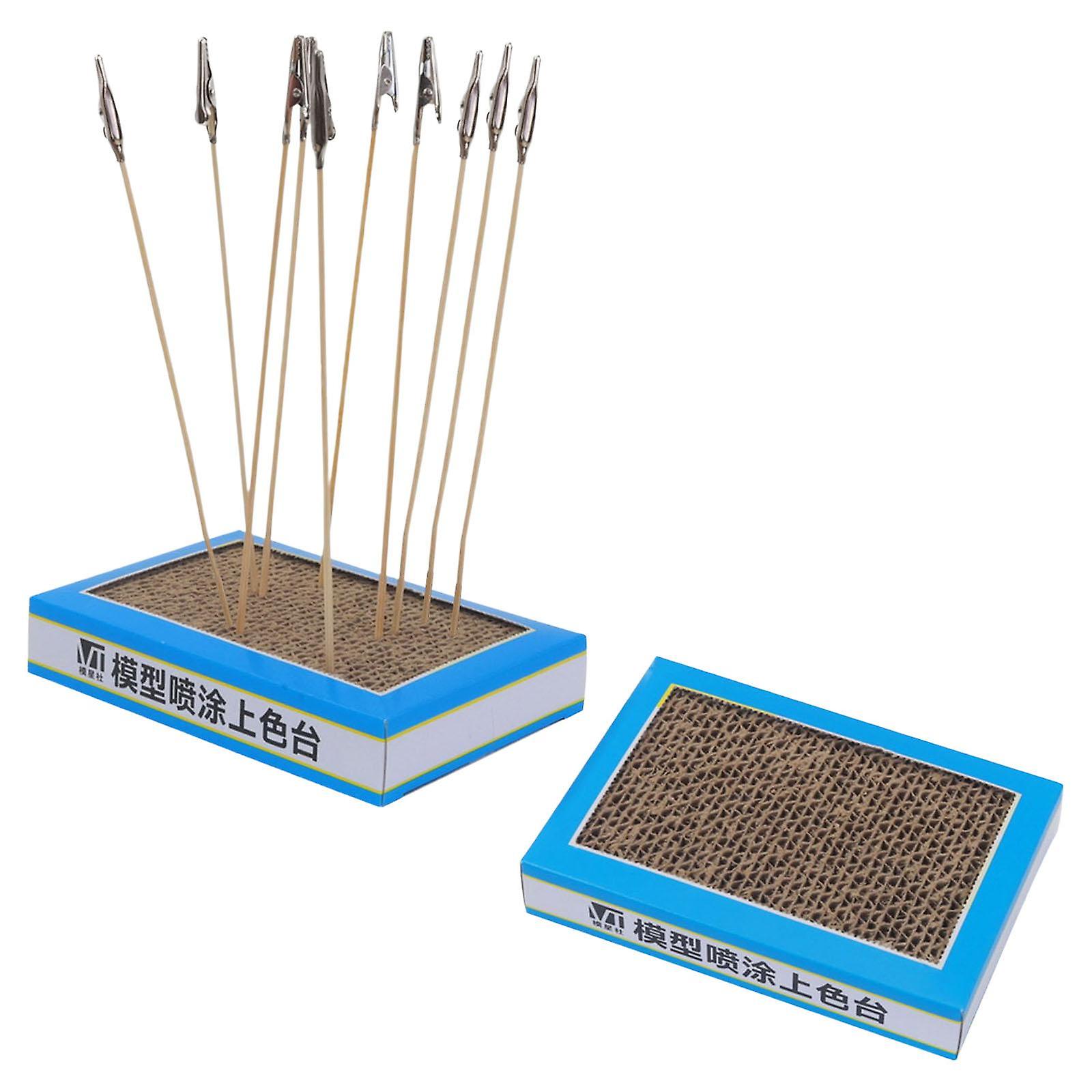 10x Alligator Clip Sticks with Base Holder for Airbrush Hobby Model