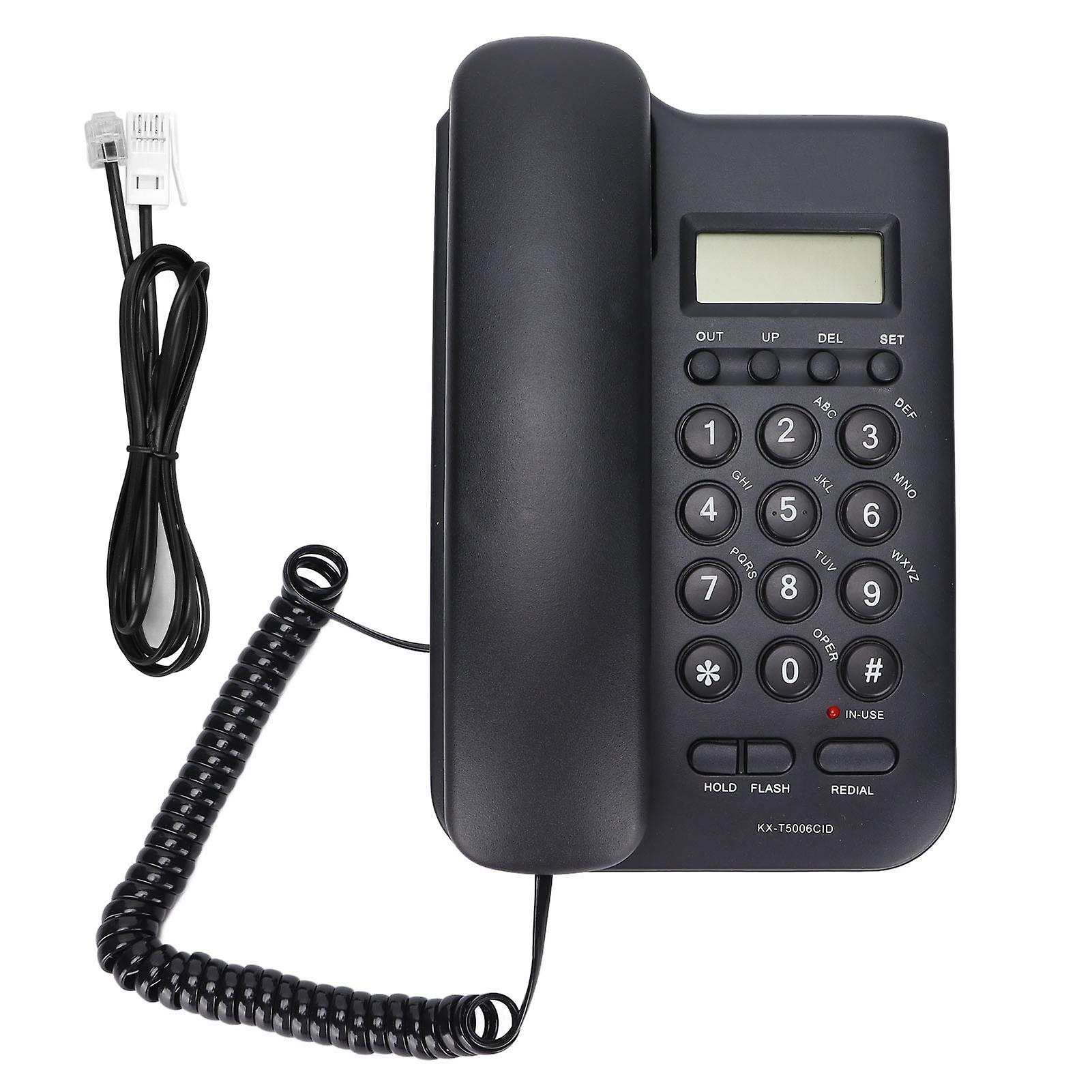 KXT5006CID Office Home Hotel Telephone Call Small Extension Support Caller ID Semi-Hands-Free (Black)
