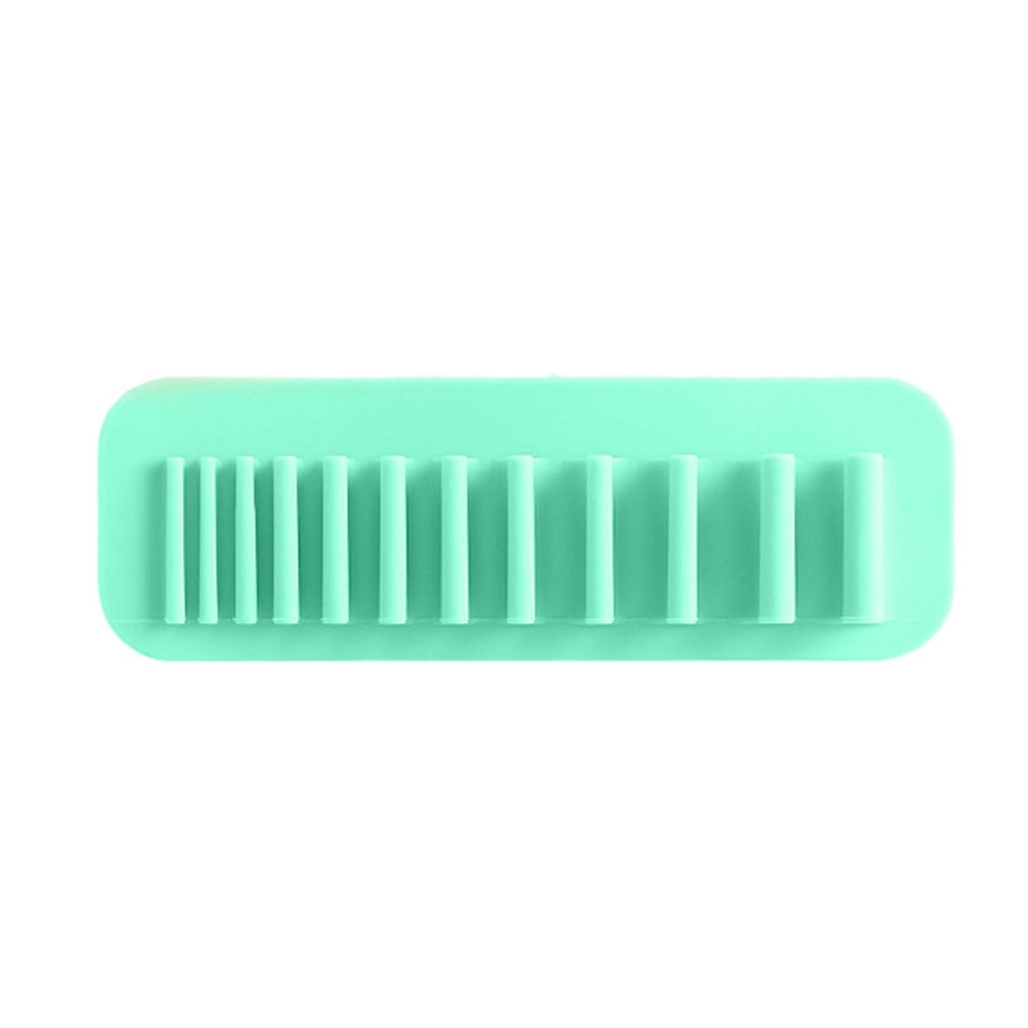 Wall-mounted Makeup Brush Holder with Suction Silicone Air Drying Makeup Brush Rack Beauty Tools