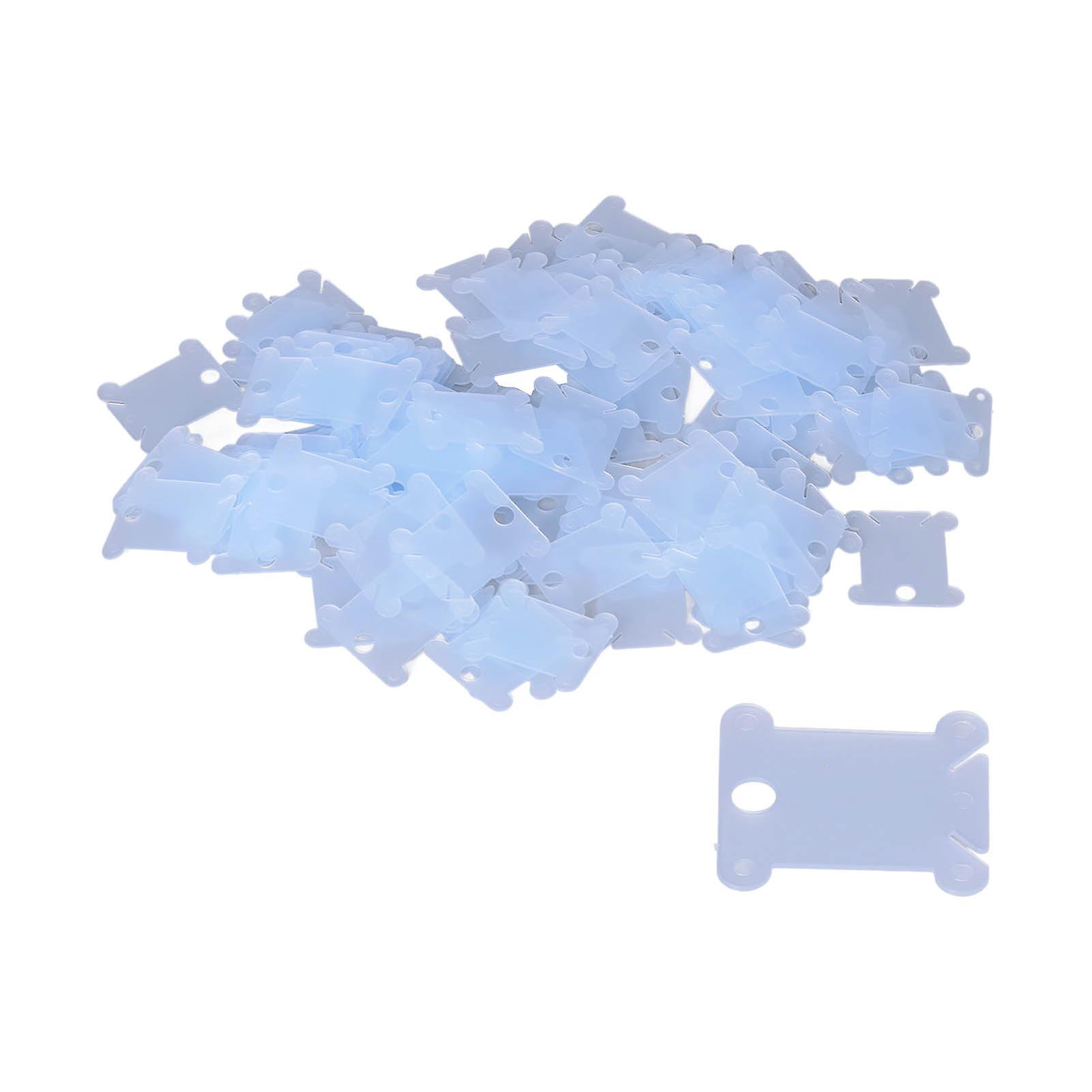 200Pcs Plastic Floss Bobbin Sorting Storage Function Beautiful Practical Household DIY Sewing Thread StorageBlue 