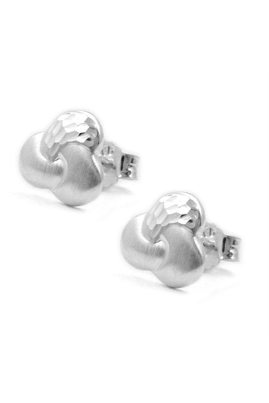 Stud Earrings Matte Finish Silver 925 - Gl91291
