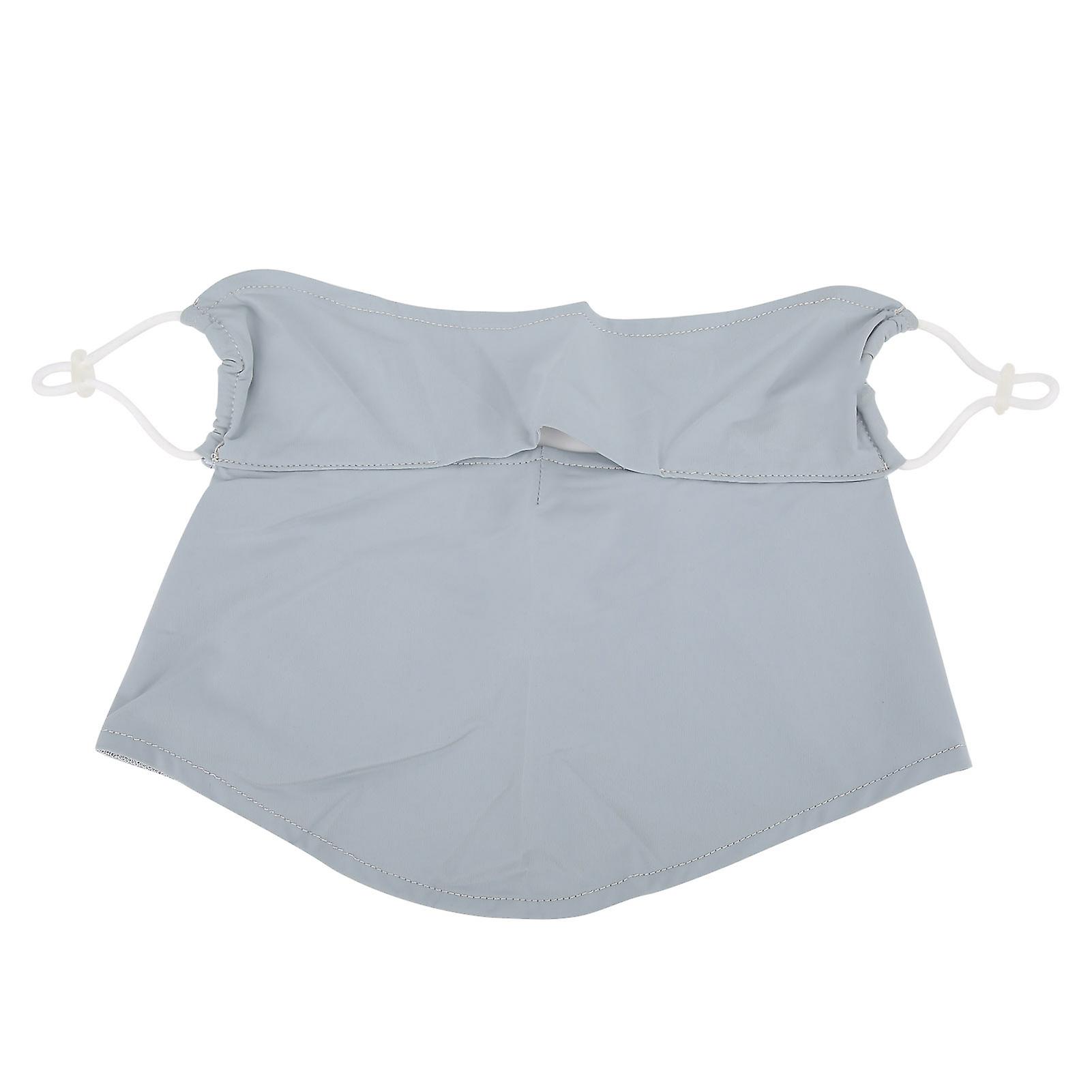 وشاح نصفي من الحرير الجليدي للجولف، غطاء وجه قابل للتنفس للرياضات الخارجية، خفيف الوزن، غطاء رأس للحماية من الشمس، رمادي