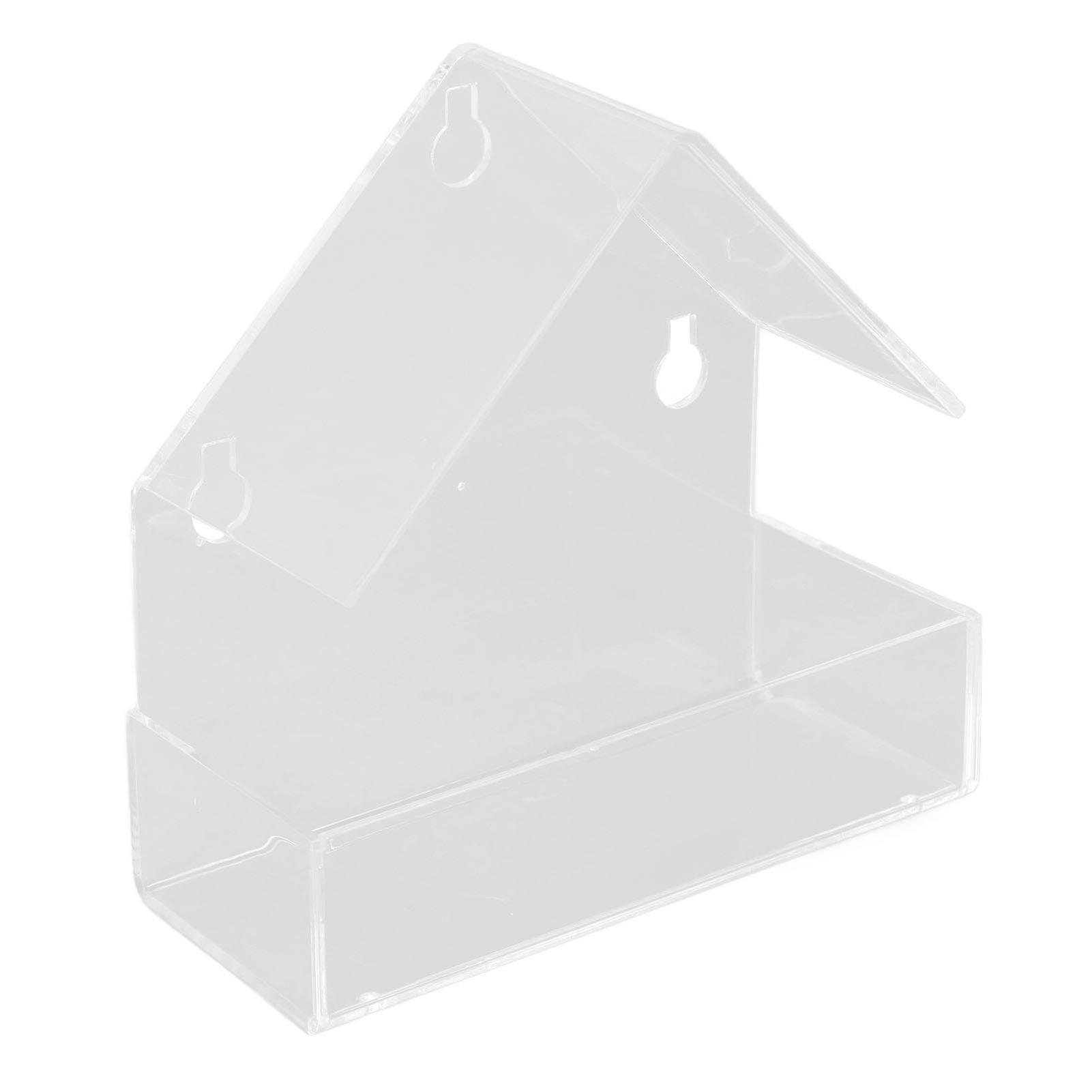 Window Bird Feeder with Suction Cup Window Acrylic Bird Feeding House Tray for Farm Garden