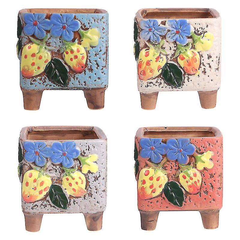 4 stuks sappige bloempot