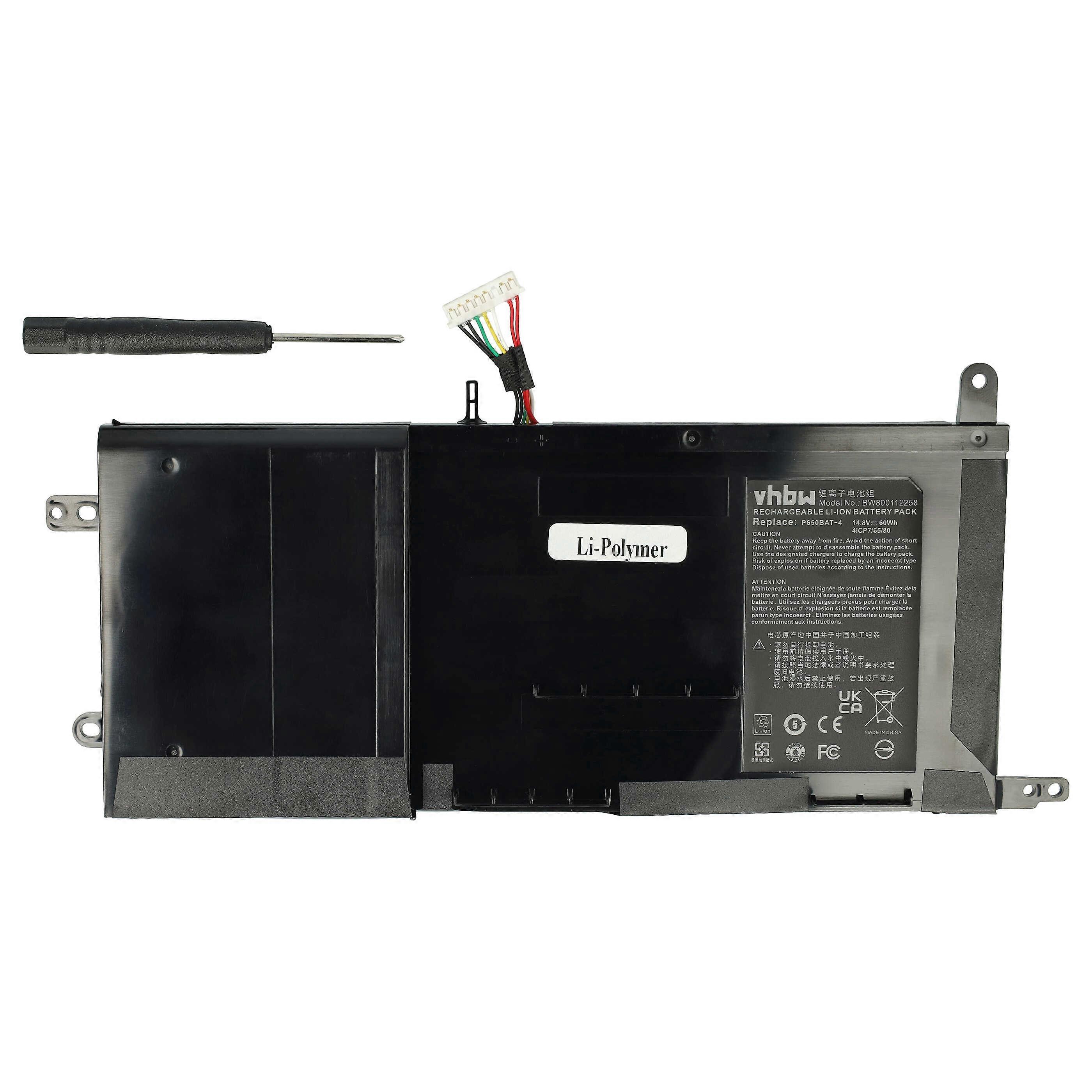 vhbw-batterij compatibel met Hasee Z7-SP7S2, Z8, Z8-I78172D1, Z7-SL7S4, Z7-SP5D1, Z7-SP7D1, Z7-SL7S3, Z7-SP7S1 Notebook (4050 mAh, 14,8 V, Li-polymeer)