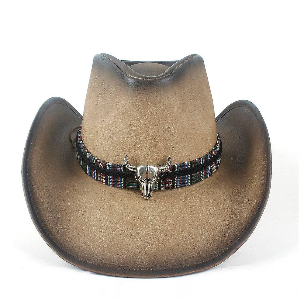 Cappello Da Cowboy Western INOGIH In Ecopelle, Classico Outback, Nero, Regolabile, Per Uomo E Donna