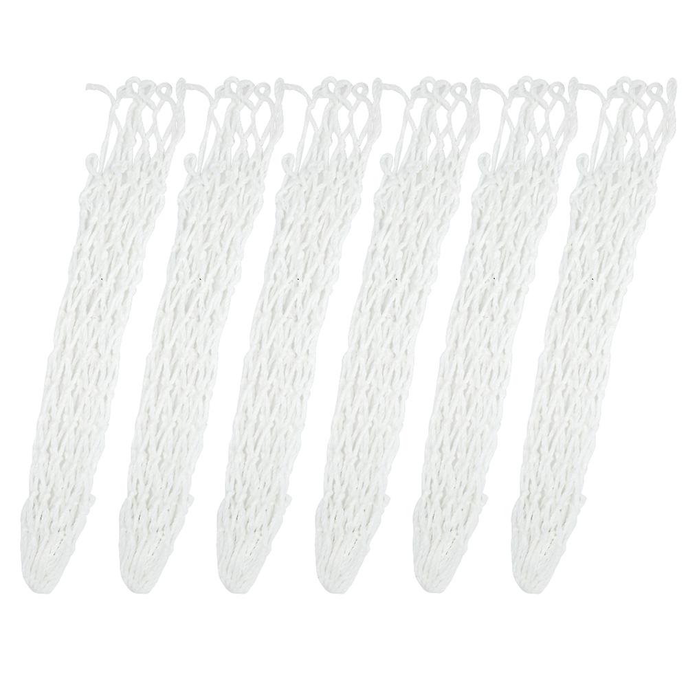 6PCS/Set Billiards Net Pocket Billiards Table Accessories Long Life White Hole Net Bag