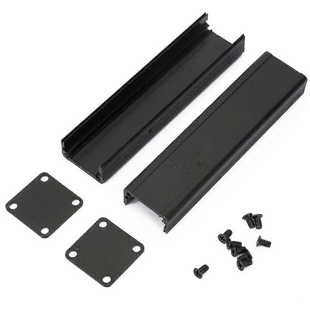 Aluminum Enclosure PCB Instrument Shell Electronic Cooling Box Black 25*25*100mm