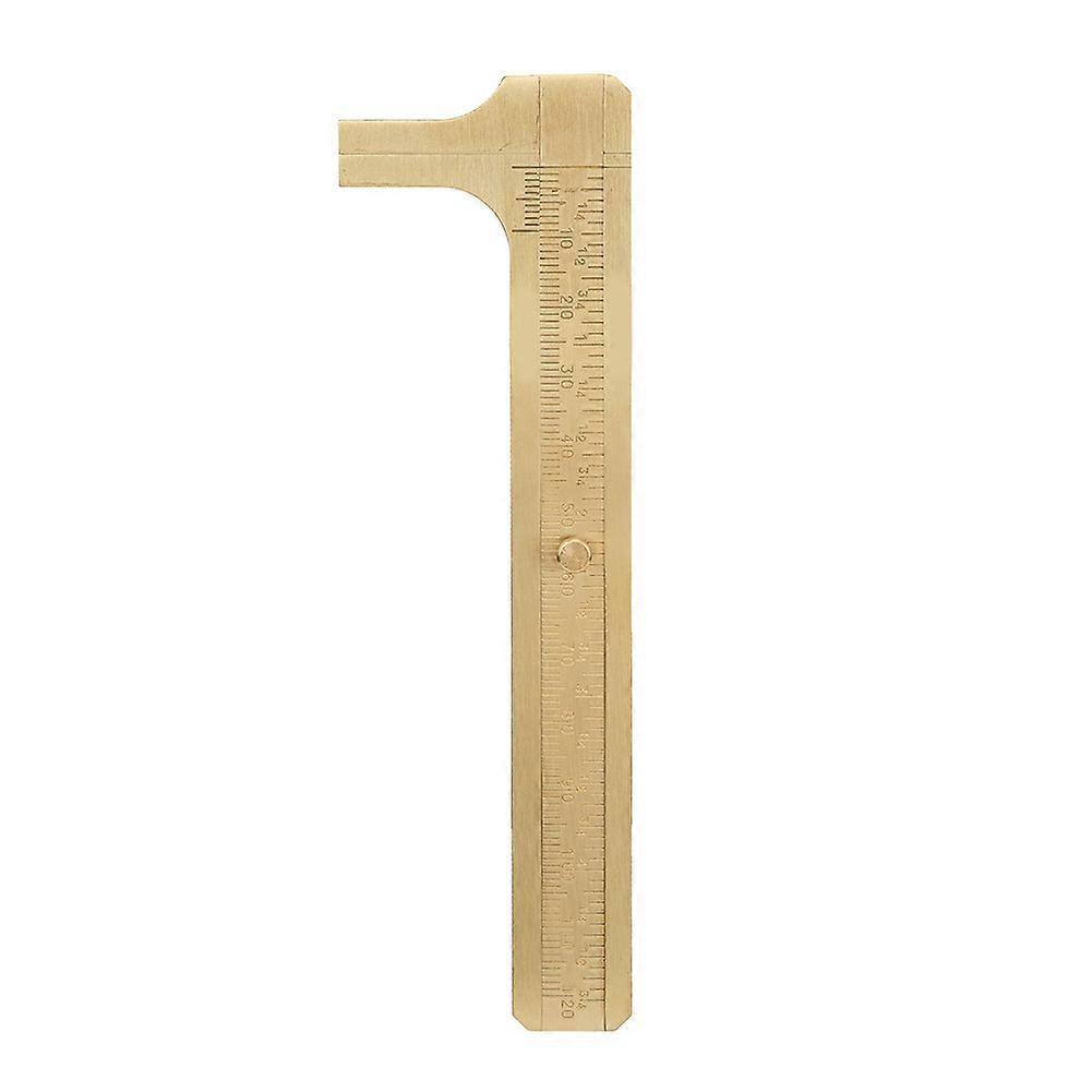 Double Scale Vernier Caliper Brass Jewelry Maker Measuring Ruler Authenticate Caliper120mm