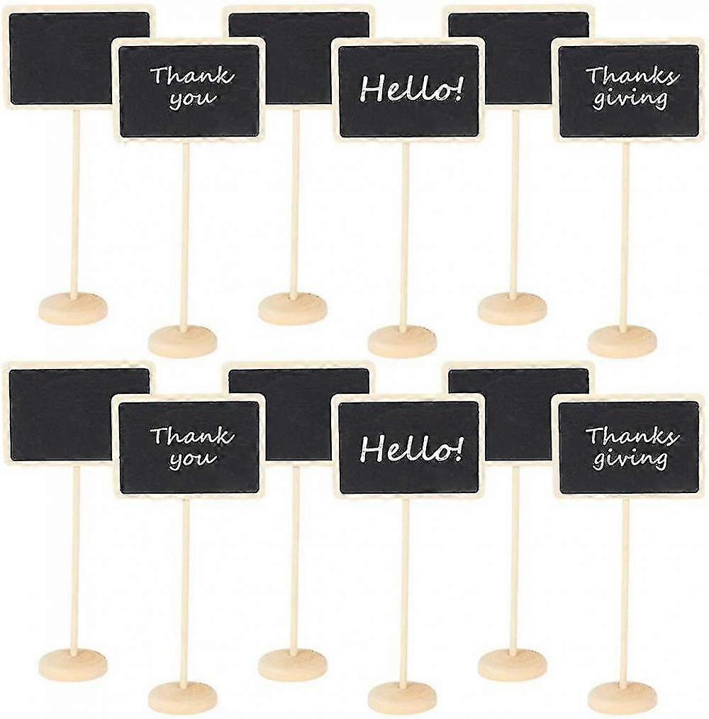 Chalkboard Labels Mini Chalkboards Signs, 12 Pack Small Chalkboards Blackboard