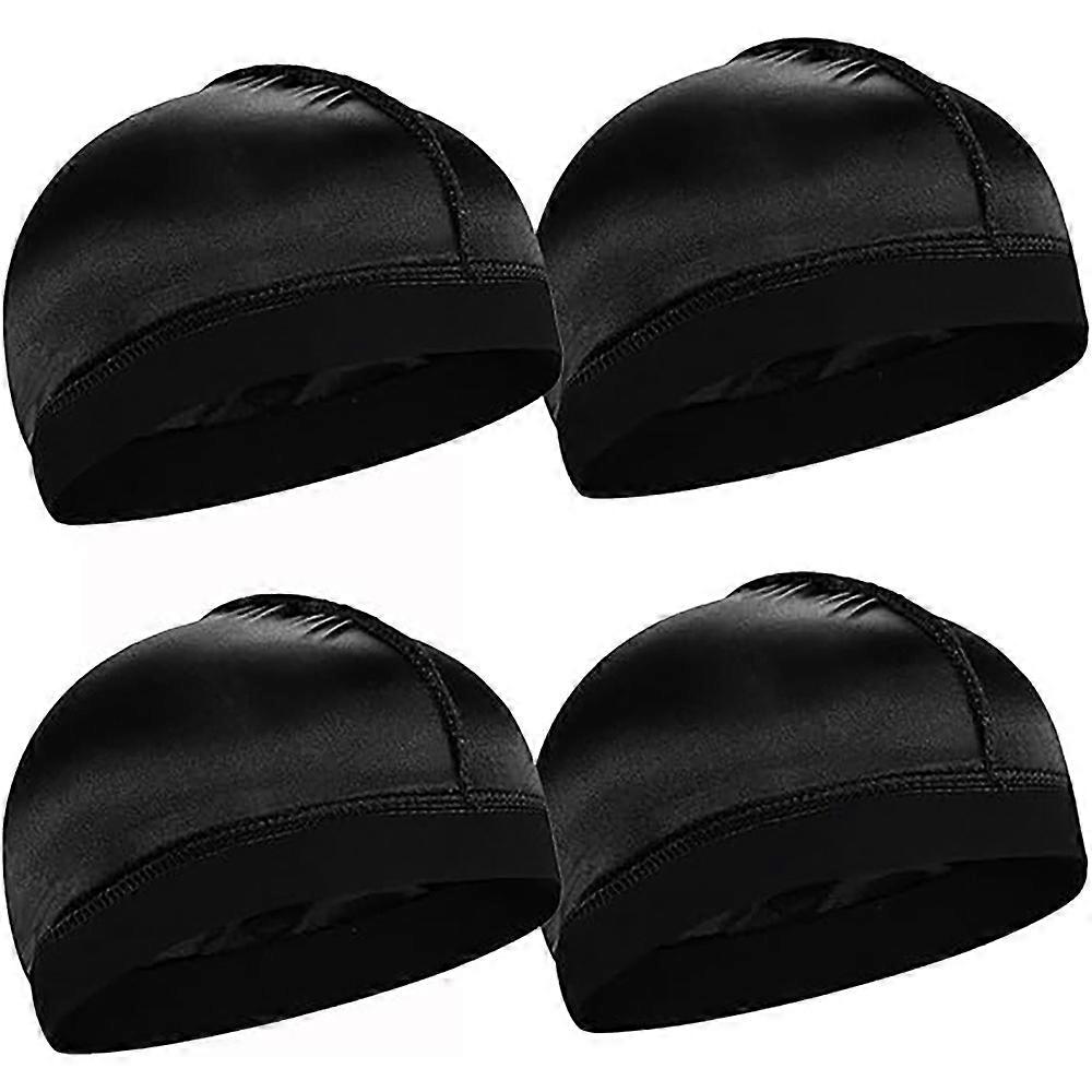 4 PCS Silky Stocking Wave Caps, Doo Rags Compression Cap
