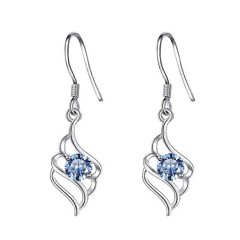 Earrings-Angel Wing Glam-S925 Moissanite-Elegant Charm