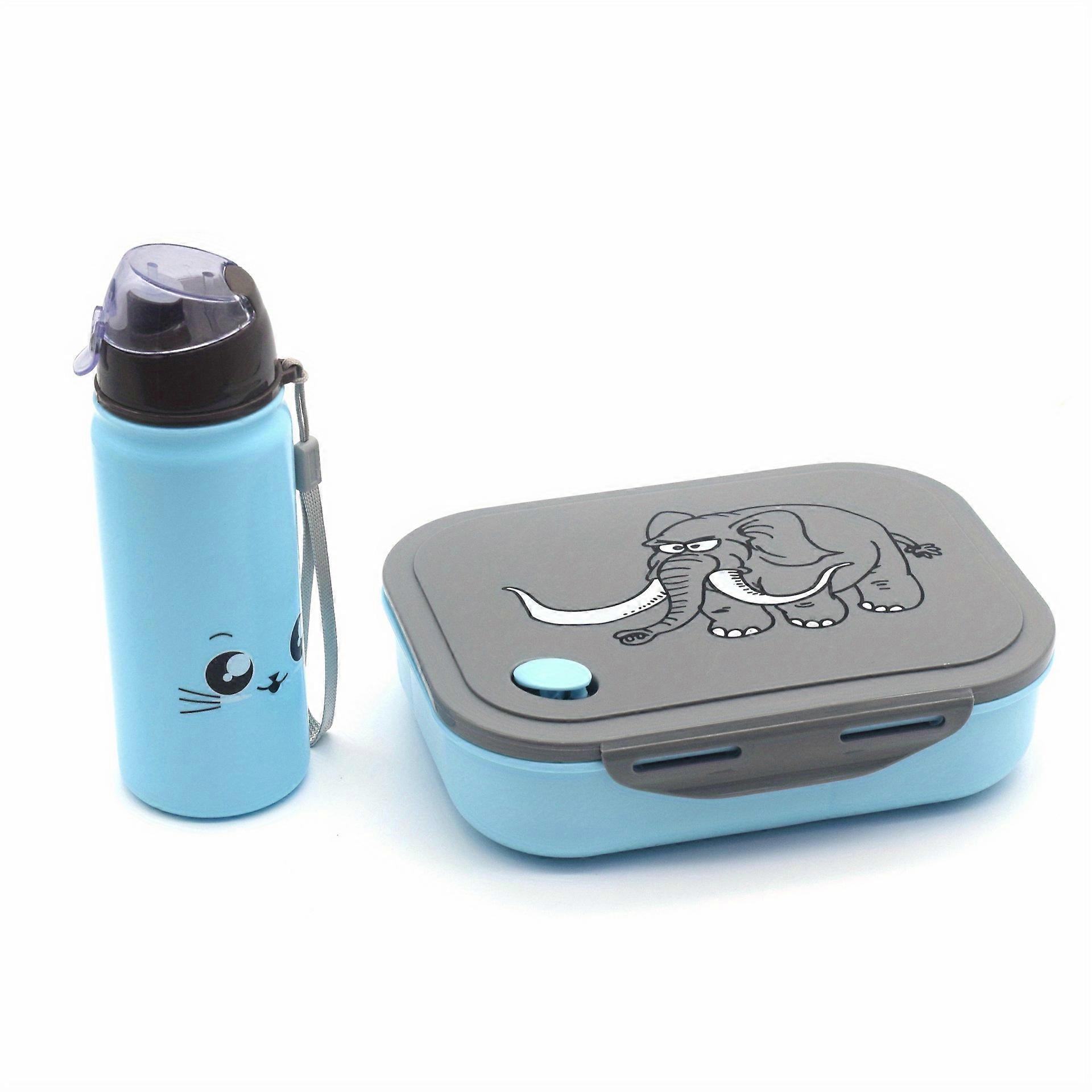 Leak-Proof Cartoon Elephant Bento Box - Durable, Sealed Lid & Portable Design for School, Office, Picnics