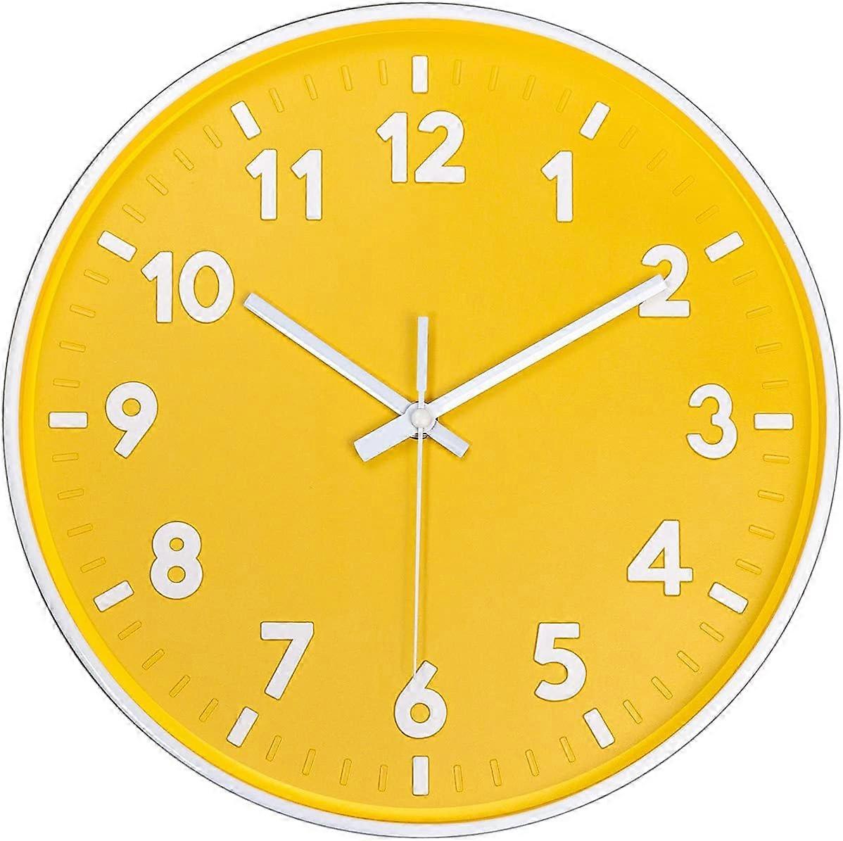 絶妙なモダンな壁掛け時計、12インチ3D番号非カチカチ音サイレントクォーツ電池式壁掛け時計