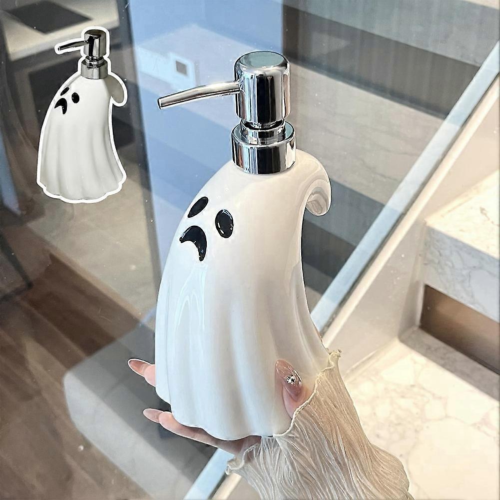 Haunted House Seifenspender Für Halloween – Keramik, Nachfüllbar, 425 Ml, Schwarz, Für Badezimmer & Küche