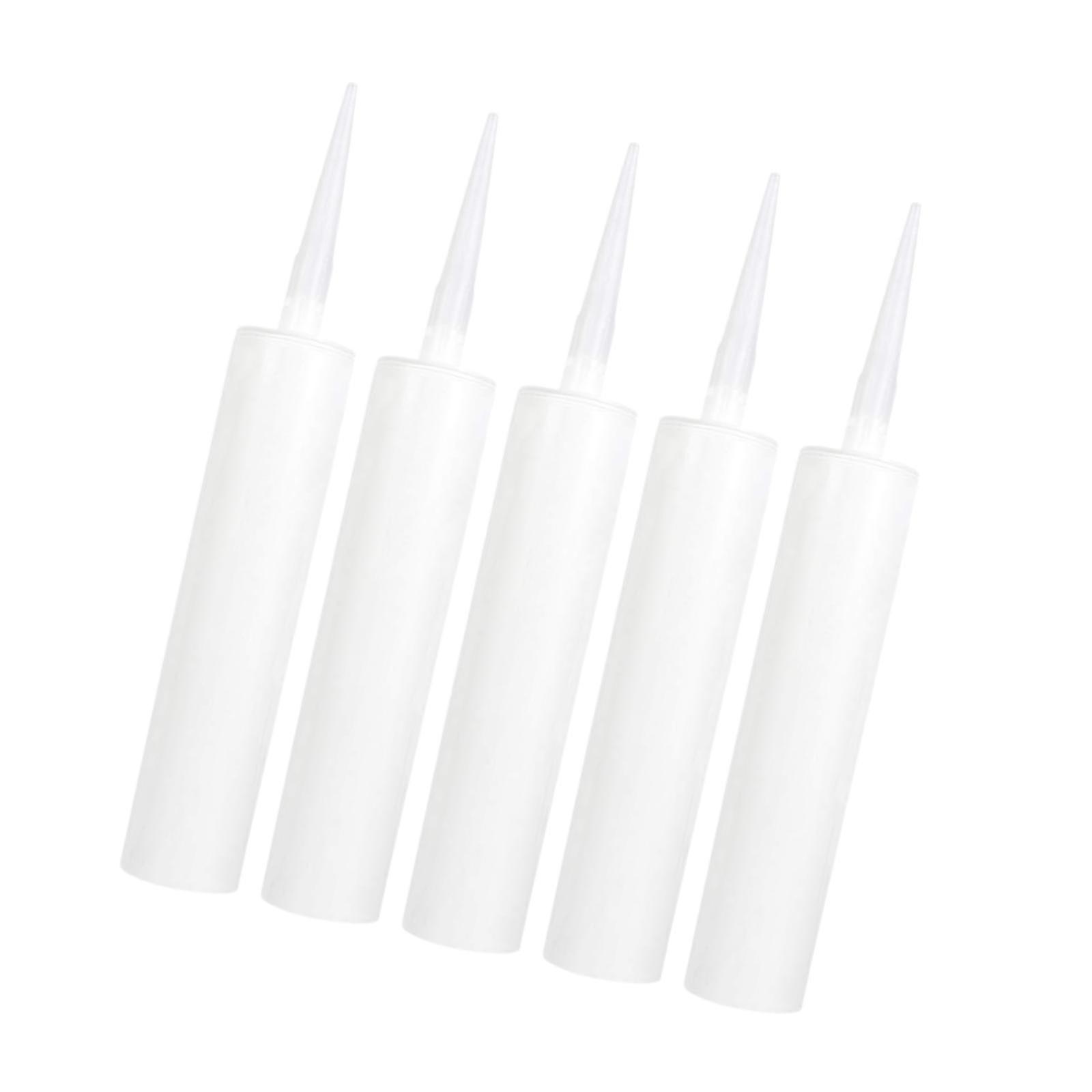Empty Caulk Tubes Fillable Filling Cracks 310ml Tiles Caulking Sealant Tubes 5Pcs