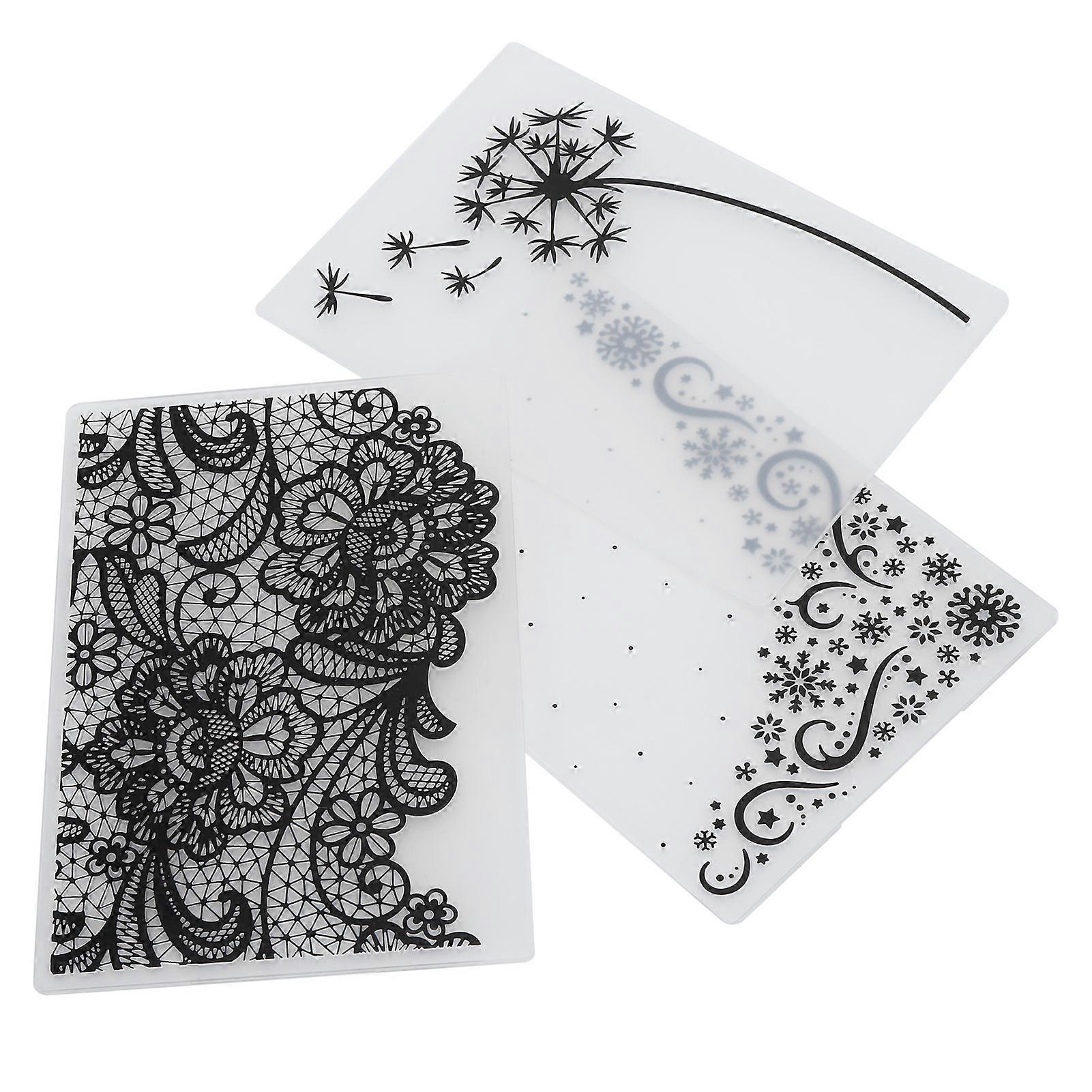 3Pcs Plastic Embossing Folders DIY Card Making Scrapbooking Embossed Template Paper Craft Tool