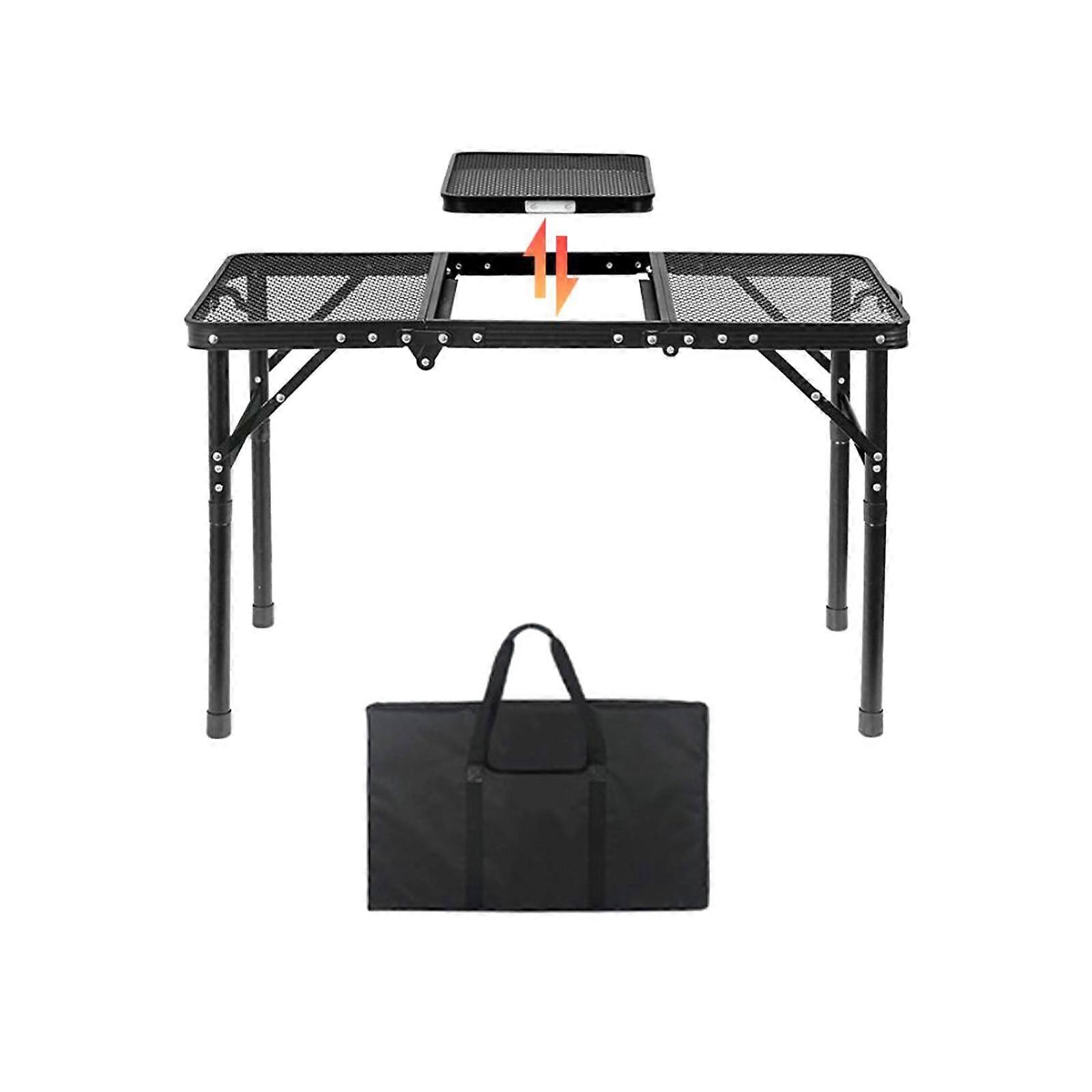 折りたたみ式グリルテーブルキャンプ用コンパクト折りたたみ式ピクニックテーブル裏庭ハイキングM