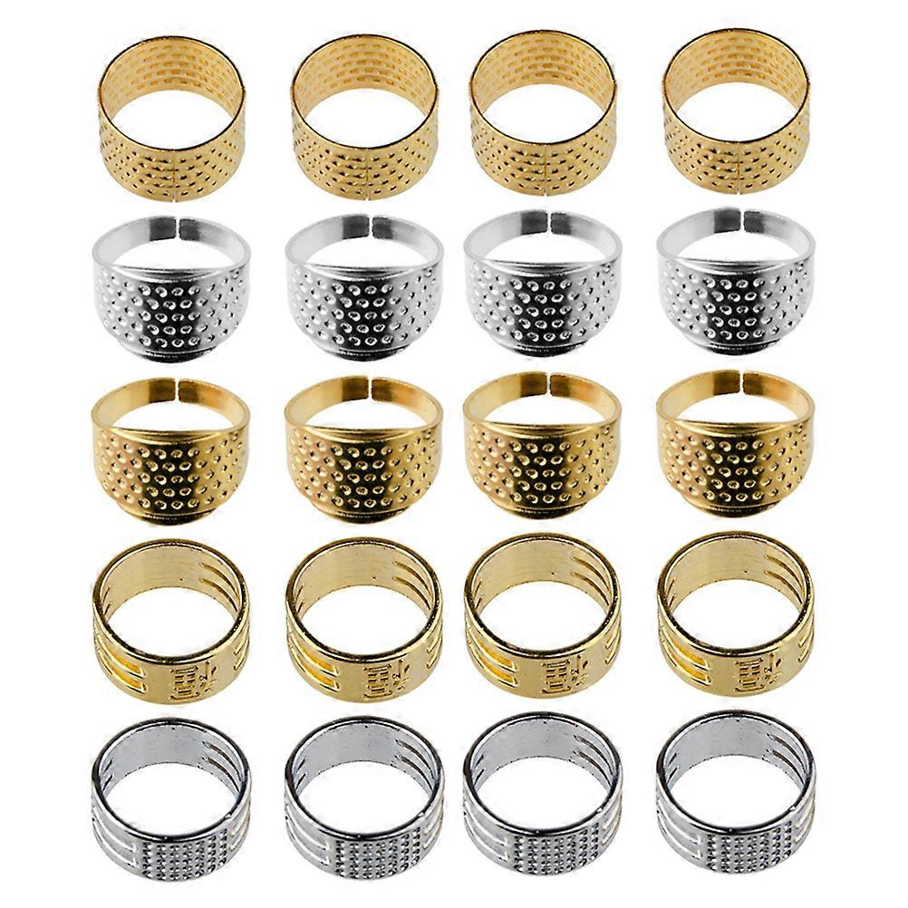 20Pcs Copper Sewing Thimble Convenient Finger Protector Portable Finger Thimble Swing Accessory