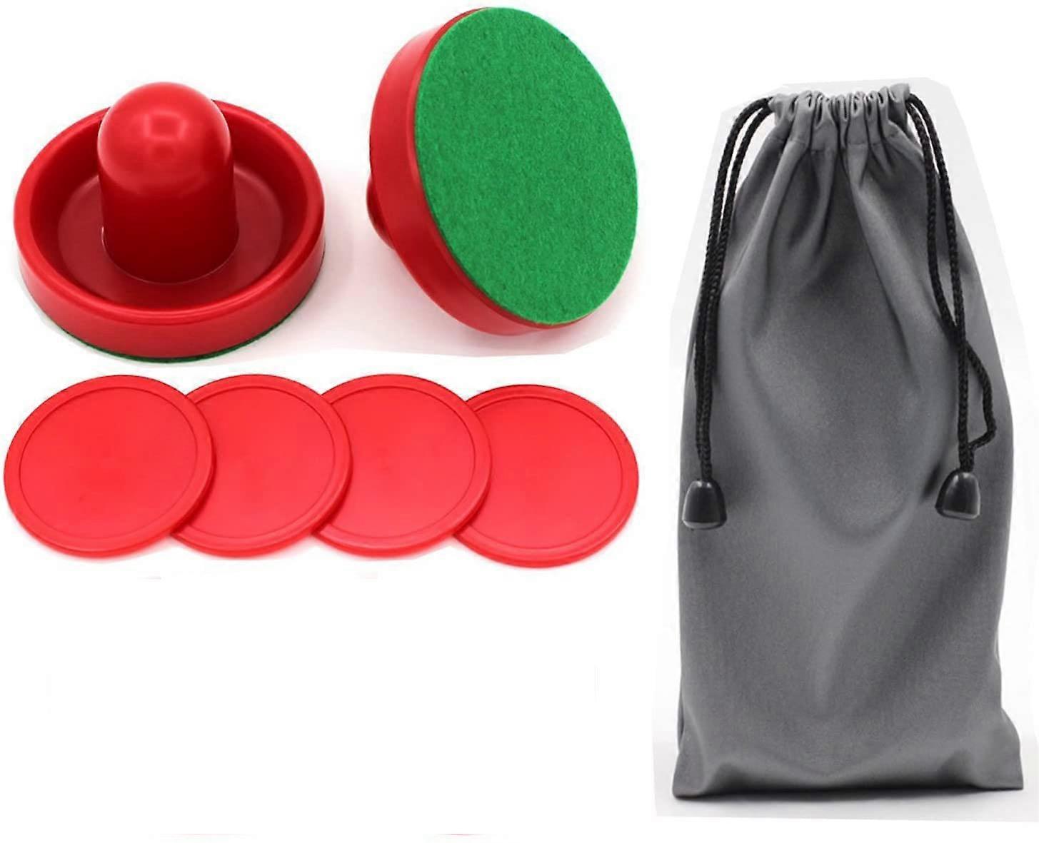 PIAO Home Standard Air Hockey Paddles and Pucks, Small Size for Kids, Great Goal Handles Pushers Replacement Accessories for Game Tables (2 Striker, 4