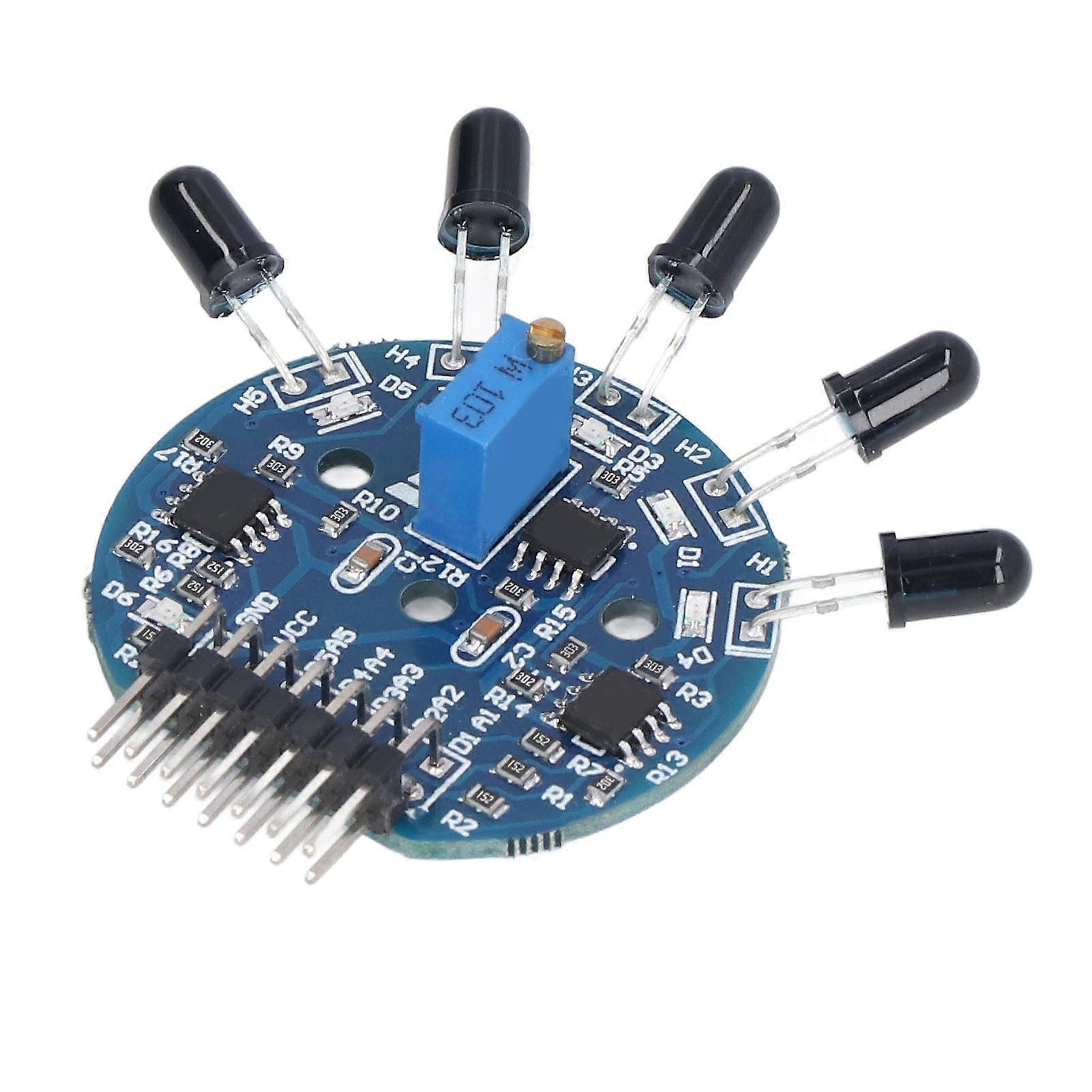 5 Way Flame Sensor Module Fire Extinguisher Sensor Board with Indicator Digital Analog Output YEMAA