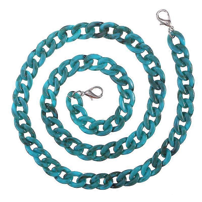 60cm resin bag strap never fade women bag strap plastic chains ladies bag chain (turquoise)
