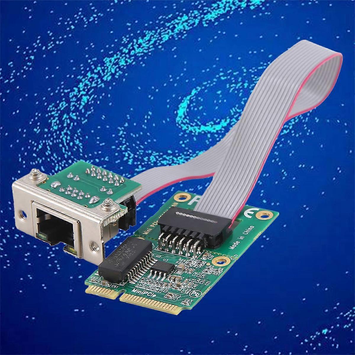 Carte réseau Mini PCI-E Broche courbée Gigabit Serveur à port unique Carte réseau I210AT Puce GBE Ethernet R