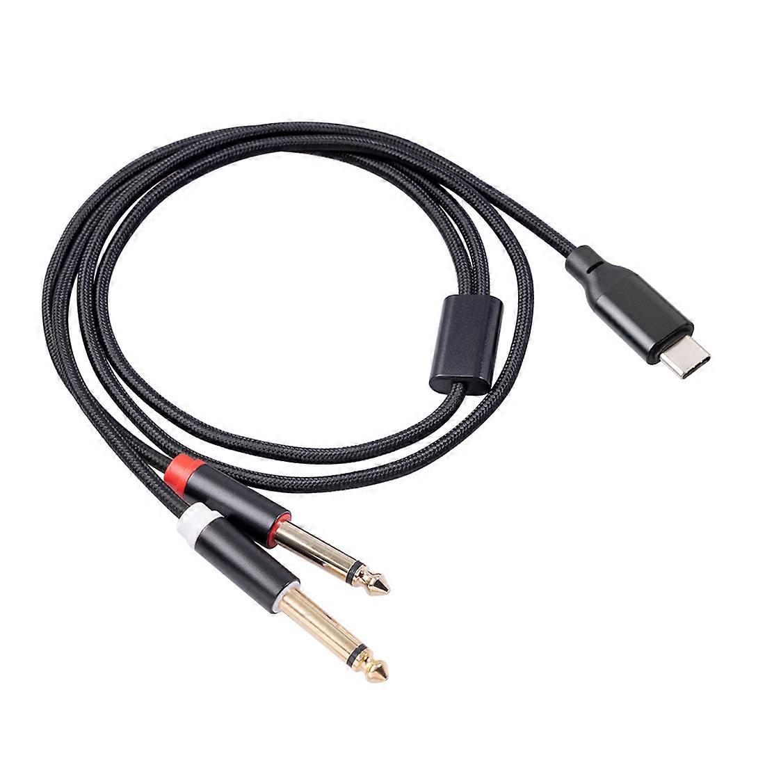 USB C To Dual 6.35Mm Audio Stereo Cable Type C To Dual 6.35Mm Audio Cord for Smartphone Multimedia