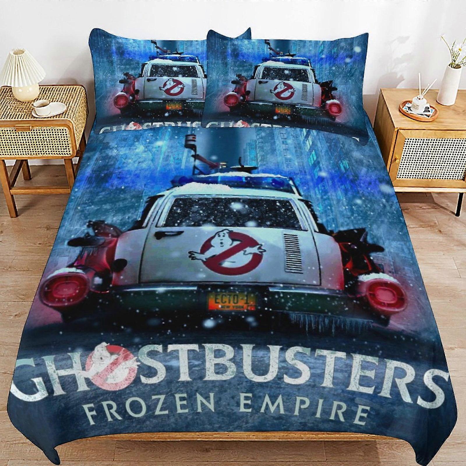 x591 Ghostbusters Povlečení na postel Povlečení z mikrovlákna 3D tištěné lehké 3dílné sady přikrývek, 1 povlak na přikrývku a 2 polštáře pro děti Chlapec