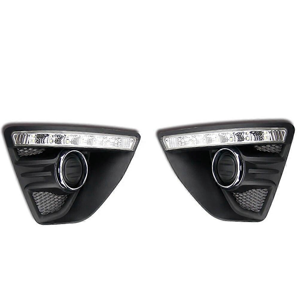 1 Pair White LED DRL Daytime Running Position Light Turn Signal Lamp For Ford Focus Hatchback 2009 2010 2011 2012 For Car