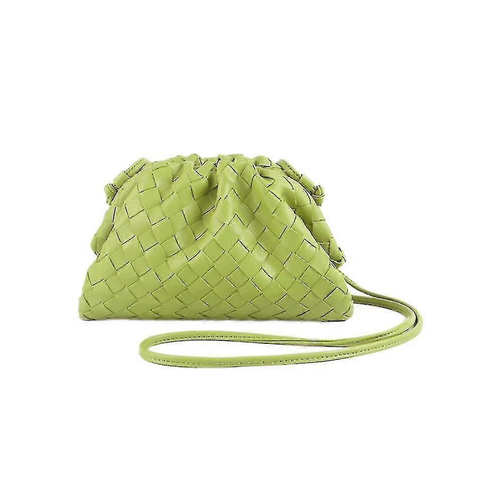 Pu υφασμένη τσάντα Satchel σύννεφο μίνι δερμάτινη τσάντα συμπλέκτη