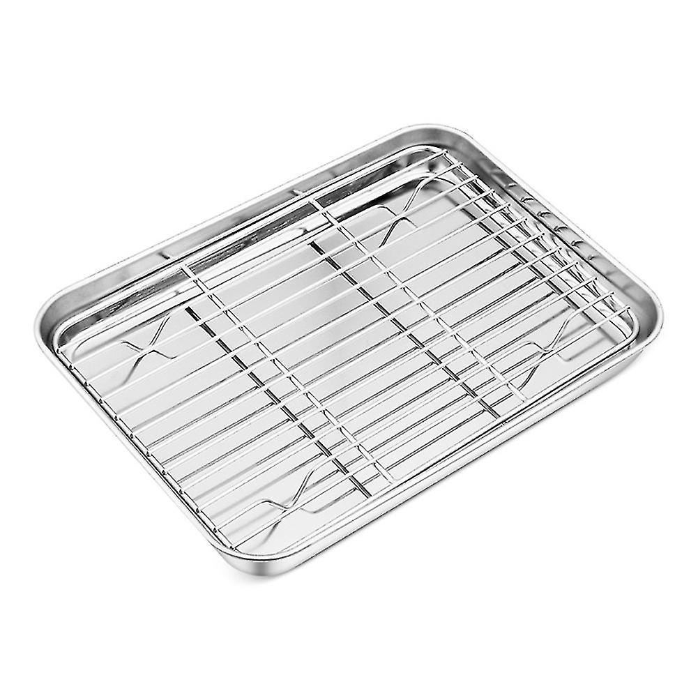 Stainless Steel Baking Tray With Removable Cooling Rack Bbq Tray,c