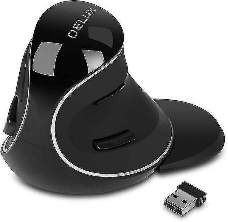 Ergonomic Wireless Mouse with USB Receiver - 2.4G Wireless Vertical Mouse