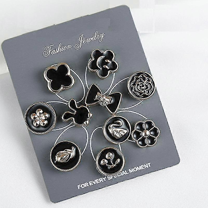 10pcs forhindre utilsiktet eksponering knapper Brosje Pinner merke
