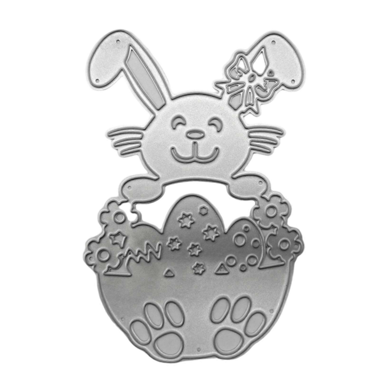 Easter Theme Metal Cutting Dies Easter Bunny Eggs Die Cuts Embossing Template
