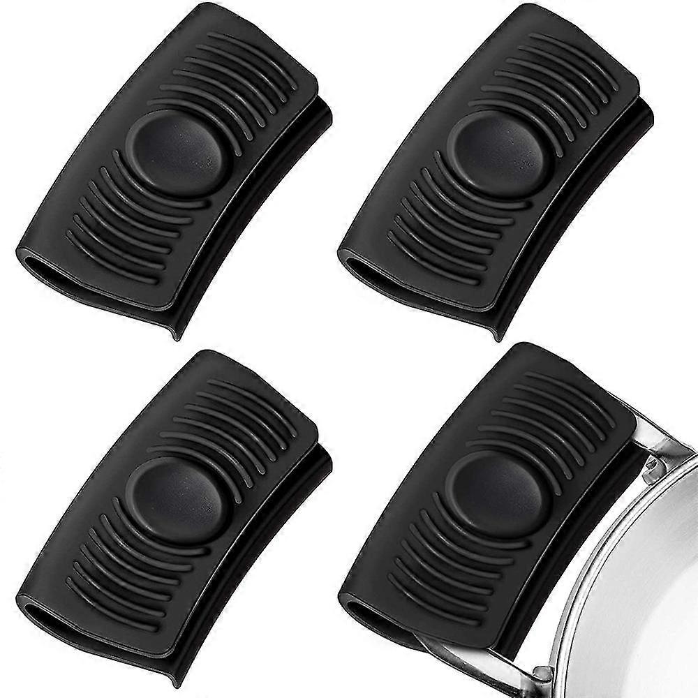 سيليكون مساعد مقبض حامل الحرارة معزول وعاء ساخن قبضة مقبض غطاء كم قبضة للووك الحديد الزهر ، المقالي ، الشوايات ، المقلاة ، الأطباق