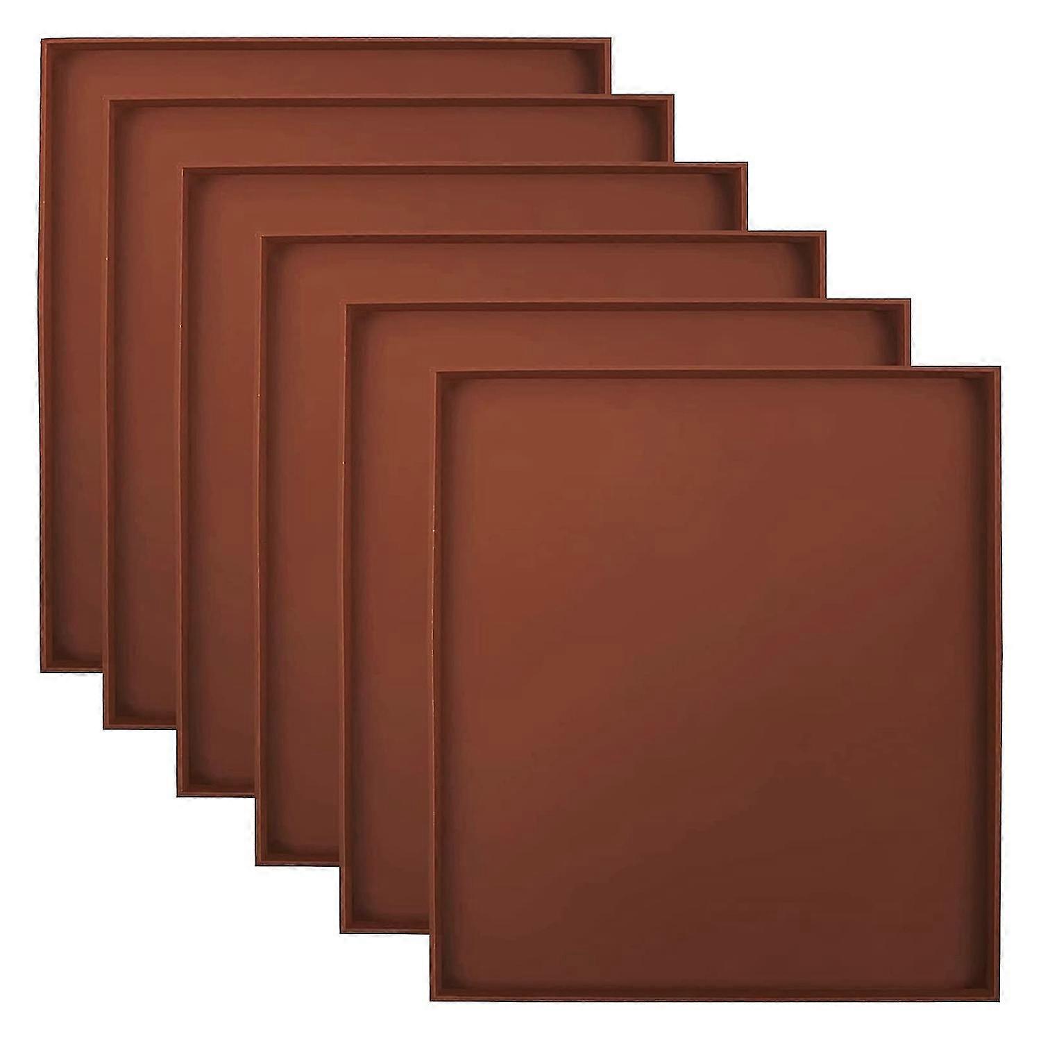 6 Pack Silicone Dehydrator Sheets Non Stick Square Edge Dehydrator Trays For Meat Vegetables Fruit Food Dryer Mat