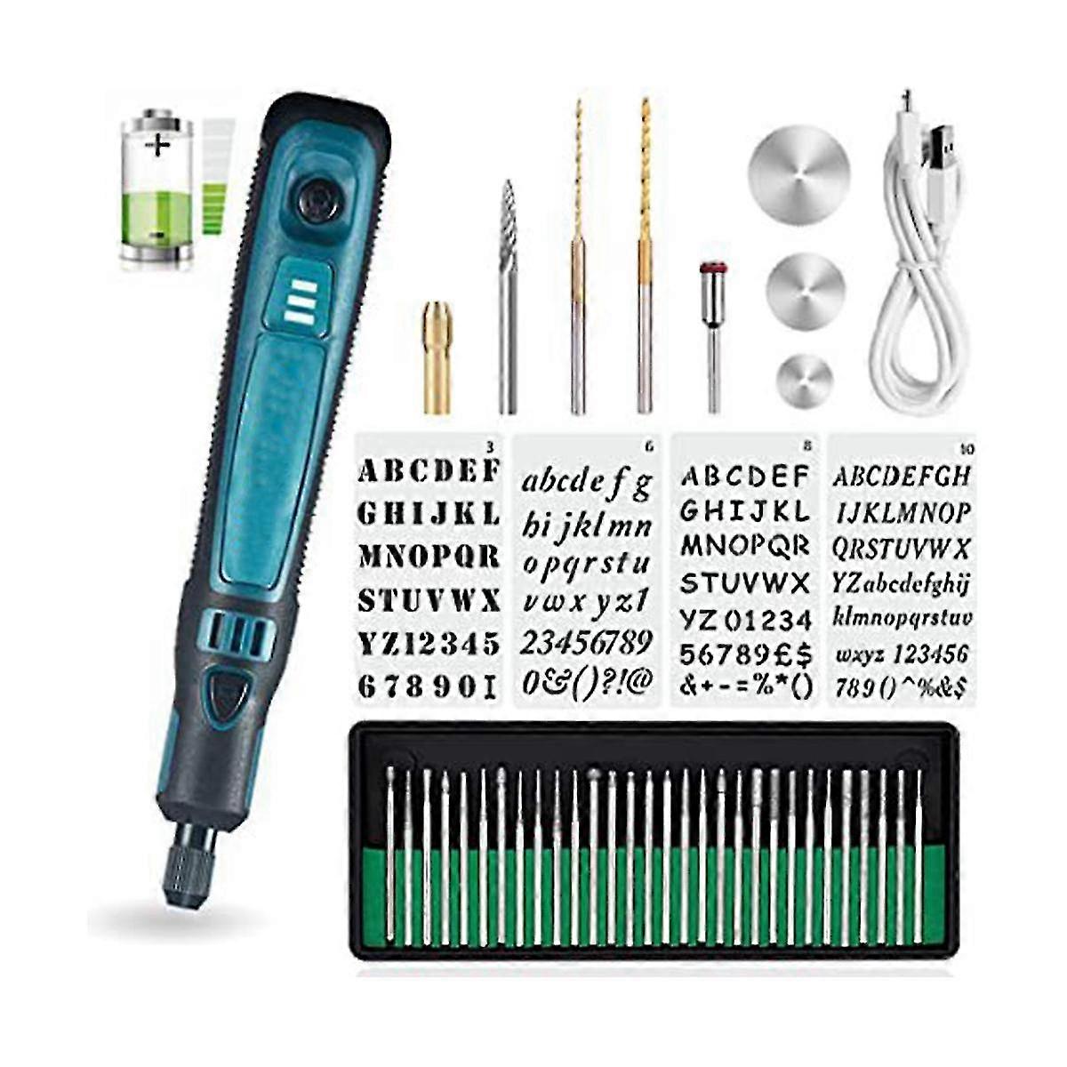Small Electric Grinder Carving Rechargeable Dynamic Grinding Pen Root Mini Set