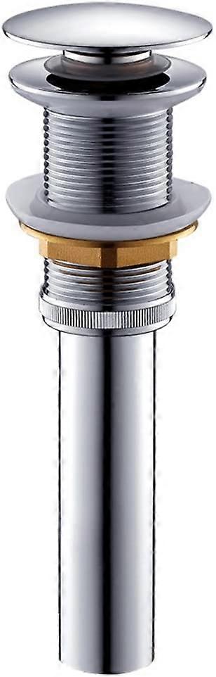 Robinet d’évier de lavabo à un split Push Pop-Up Click Clack Maker Bouchon sans trop-plein fait (argent)